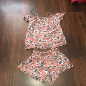 Two piece floral outfit