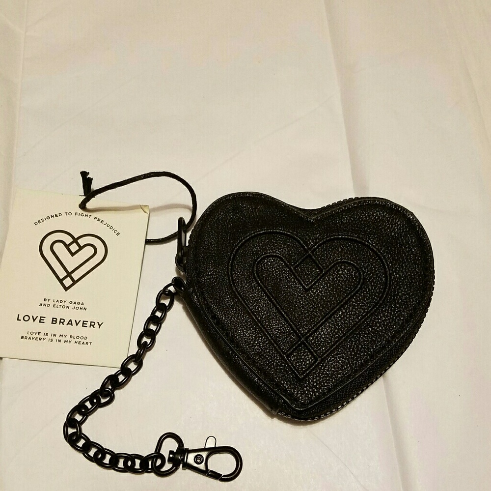 Lady gaga small heart  coins purse.