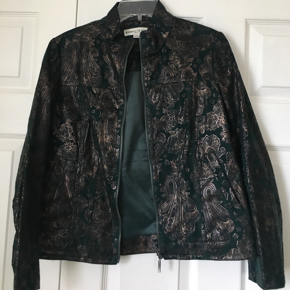Green and metallic jacket