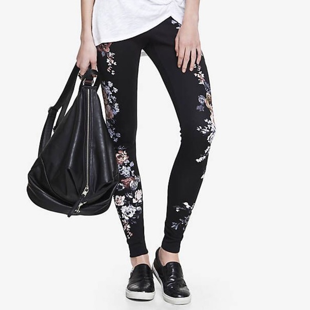 Express Floral Scuba Leggings