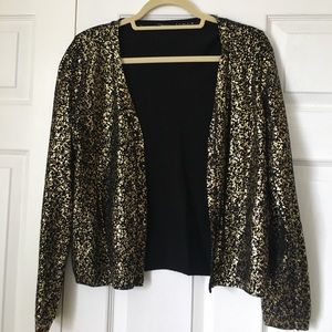 Gold and black button down cardigan