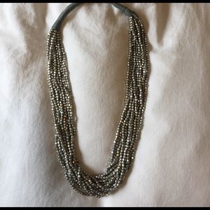 Silver multi strand silver necklace