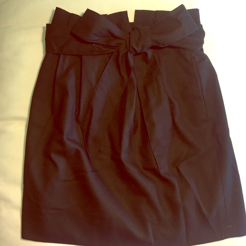 J. Crew Black Paper Bag Skirt