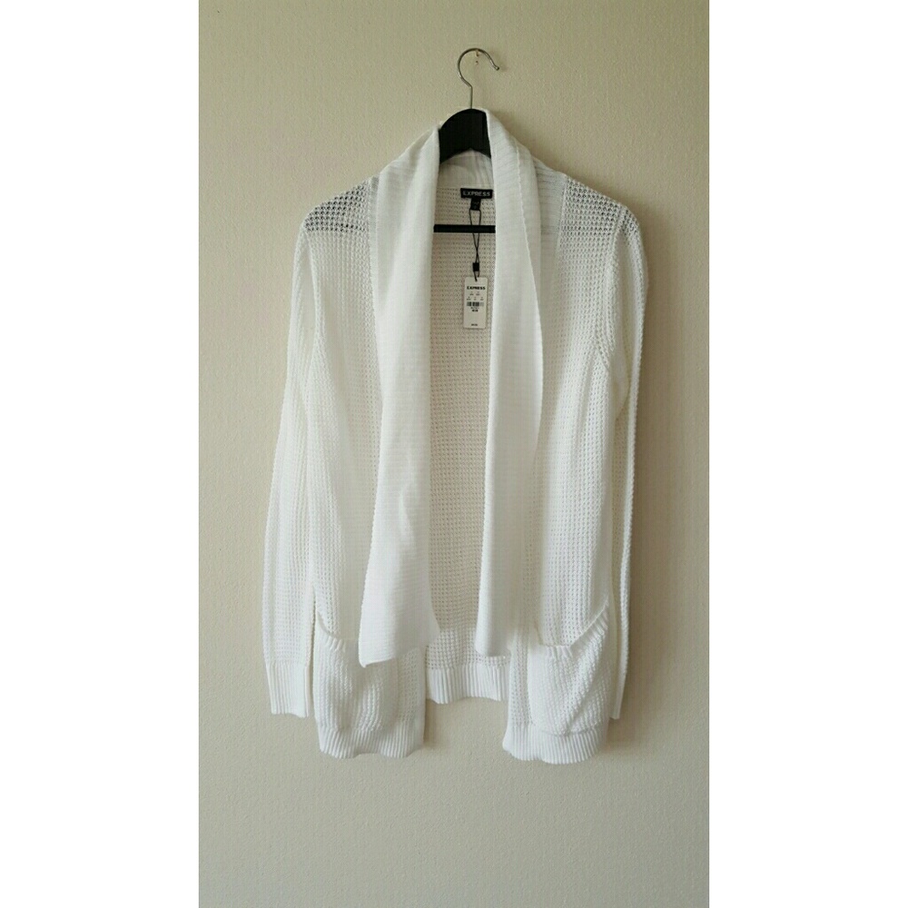 Express White Cardigan