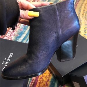 Navy ColeHaan Booties