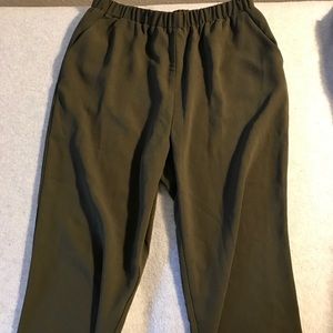 Olive Straight Leg Forever 21 Pants