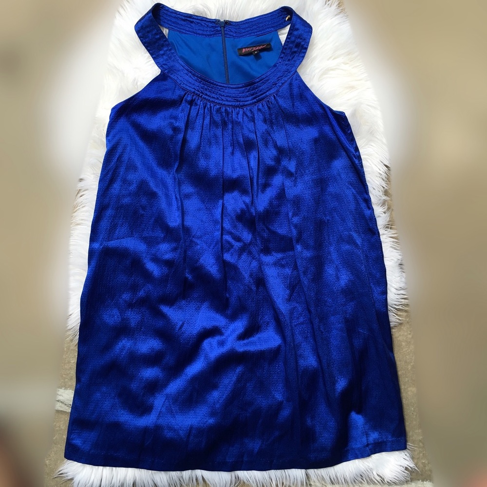 Betsey Johnson royal blue flowy dress