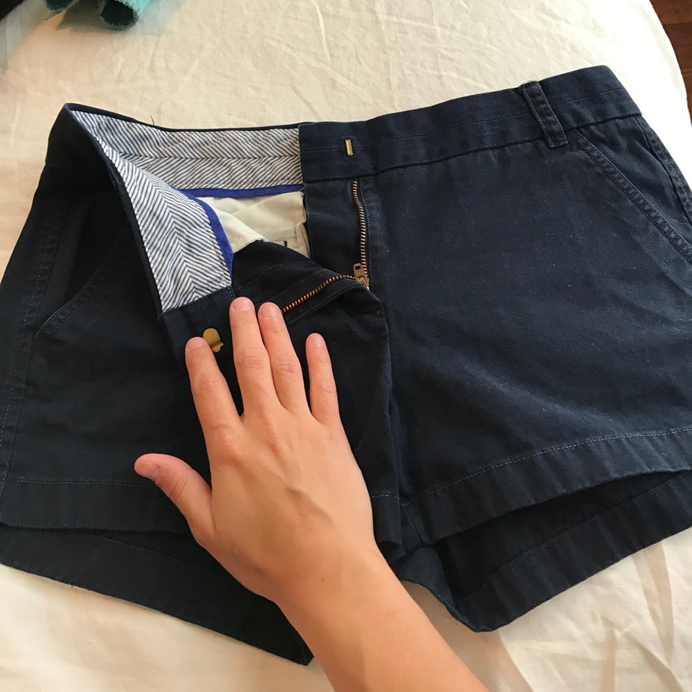 J Crew Navy Chino Shorts