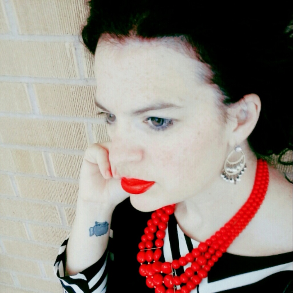 Red Multi Layered Beaded Necklace