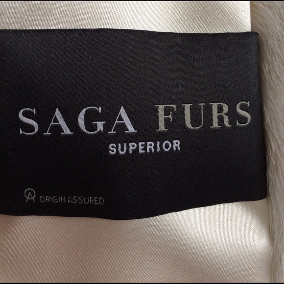"SOLD" Saga Fur White Mink Jacket - Picture 8 of 8