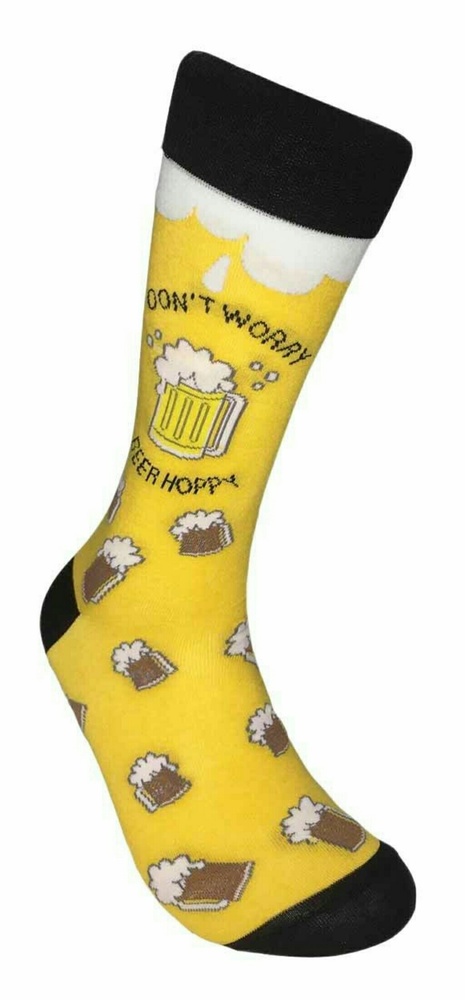 Beer Socks- Dont Worry Beer Hoppy sz 10-13