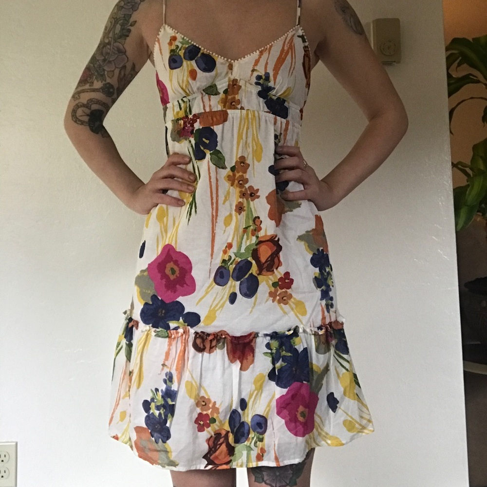 American eagle tank summer dress floral print