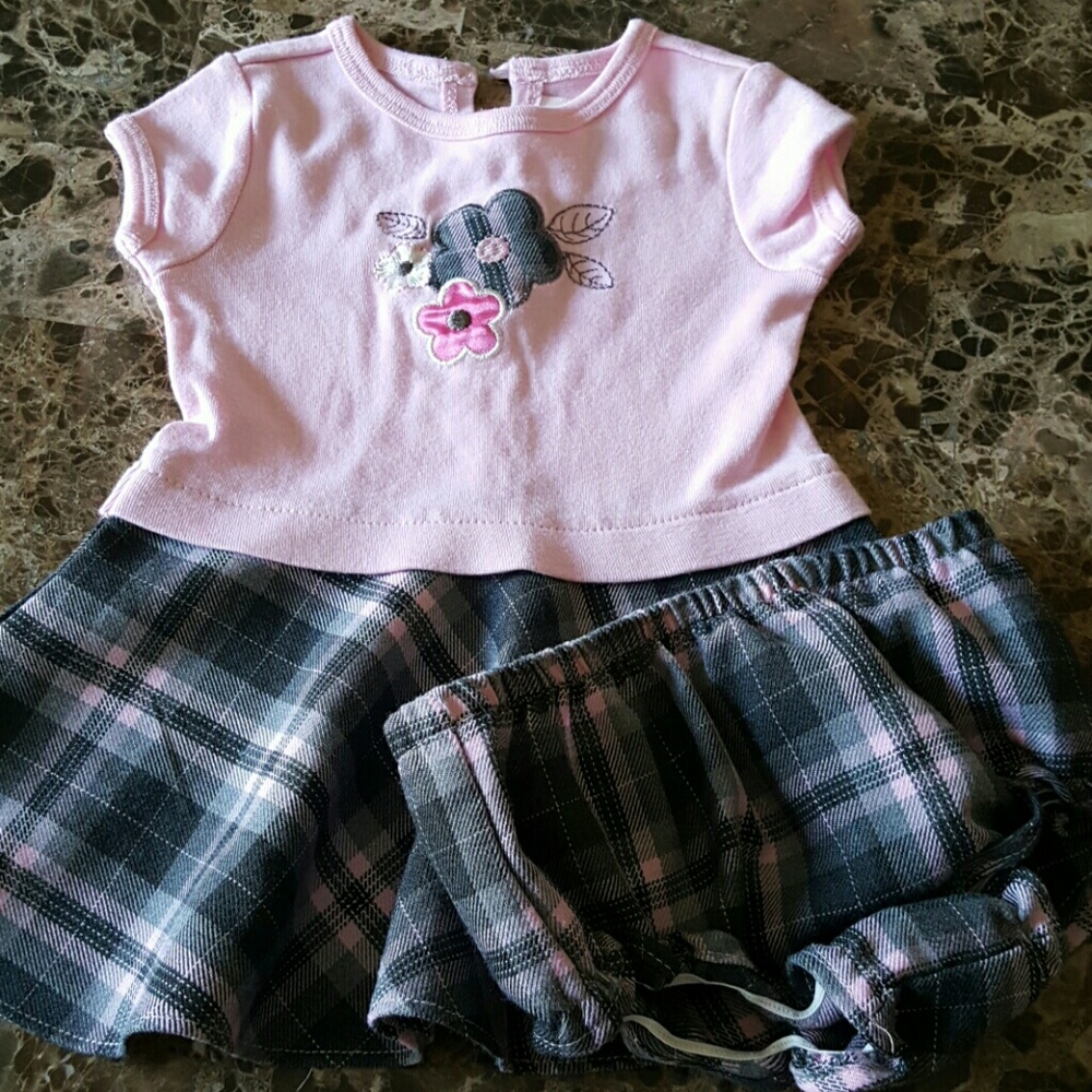 Adorable pink and plaid dress