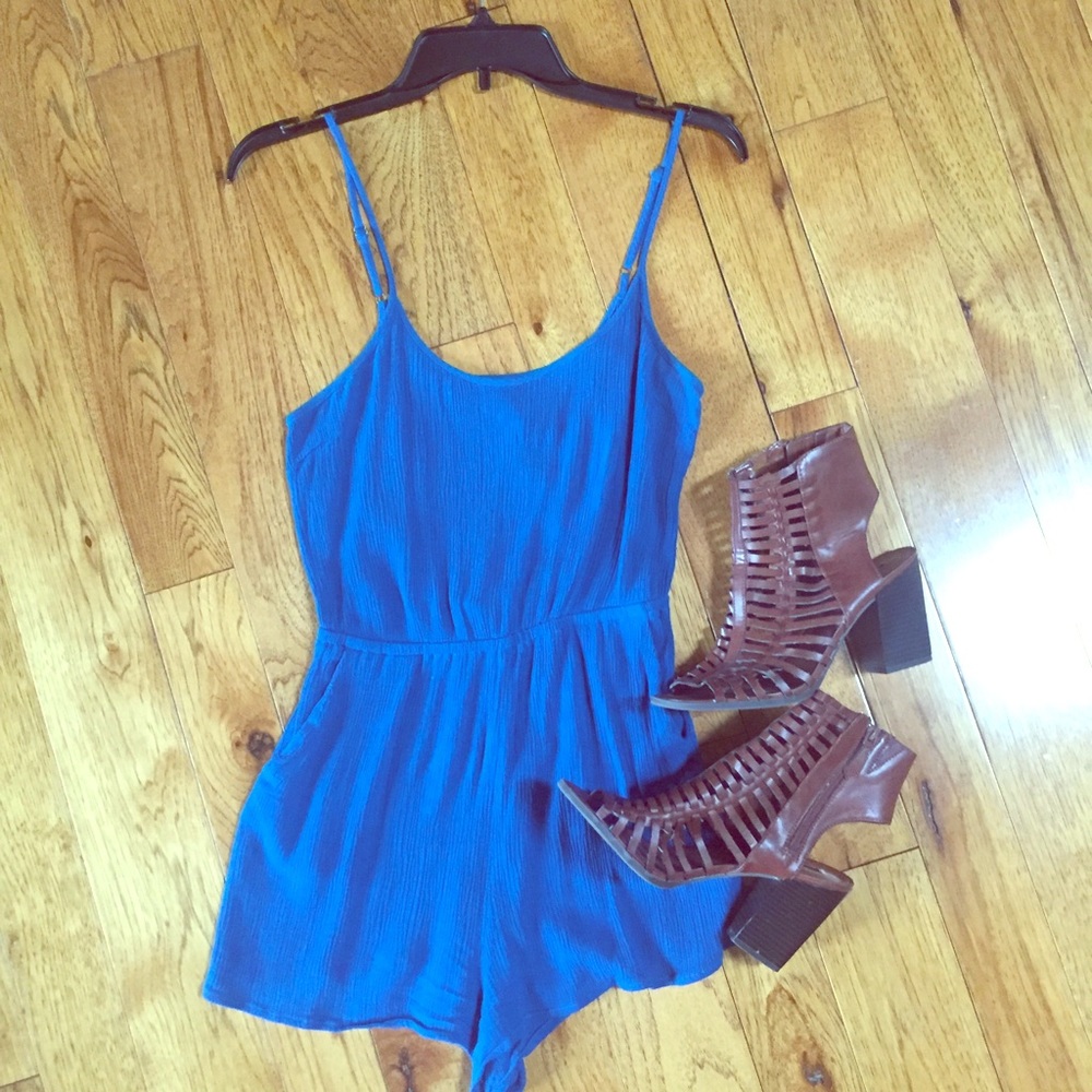 Forever 21 blue romper