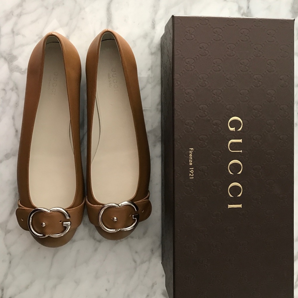 Gucci NEW IN BOX Sachalin Ballet Flats with Buckle