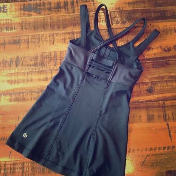 Lululemon black strappy back tank. Size 2. - Picture 1 of 2