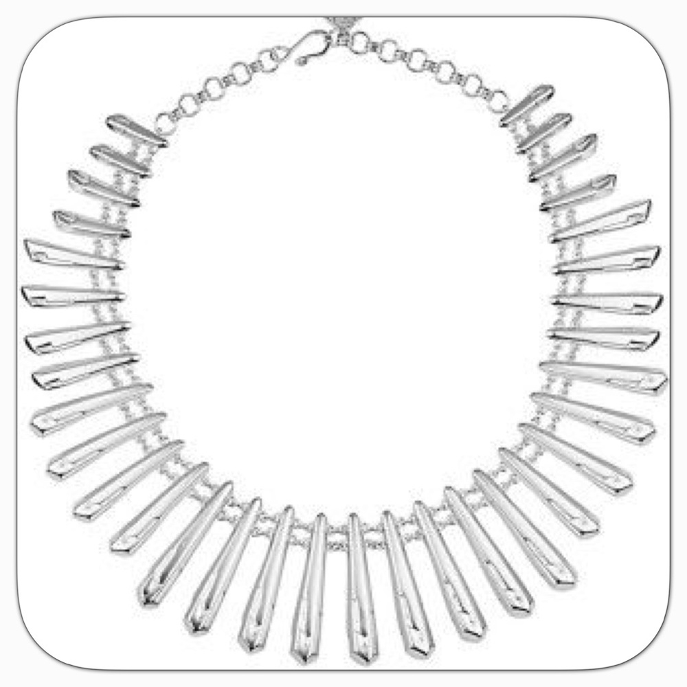 NWT Kendra Scott Jill Collar Necklace in Rhodium