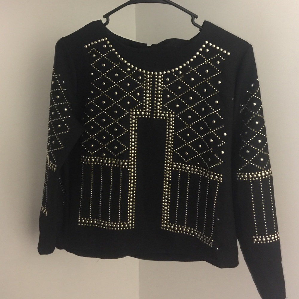 Black shirt with beads