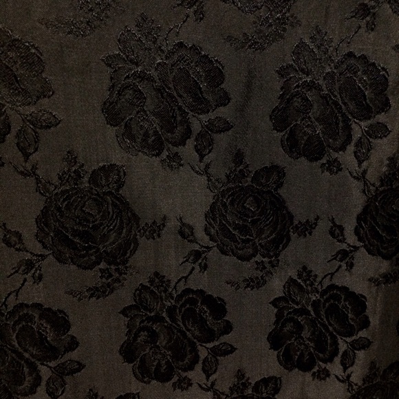 🎉SALE🎉VINTAGE Black Damask Cocktail Dress - Picture 4 of 4