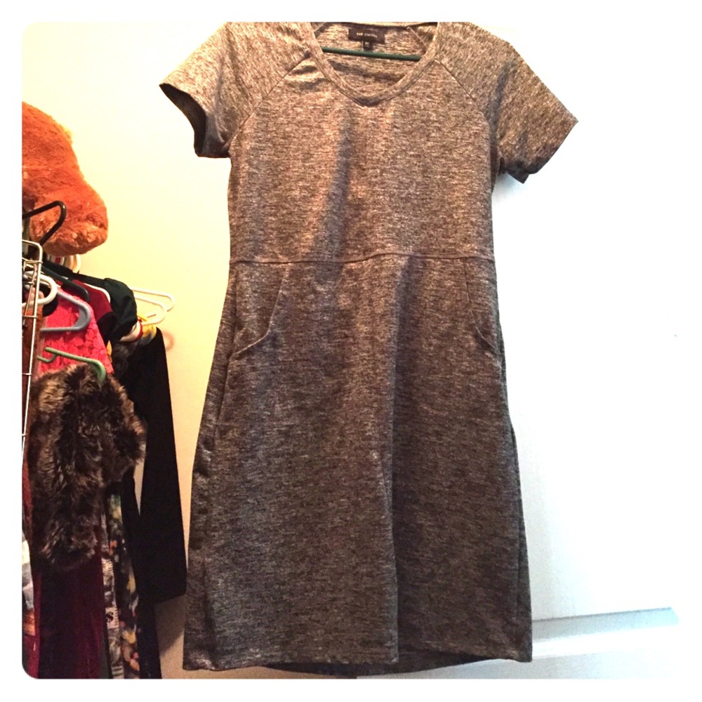 Heather Gray V-Neck T-Shirt Dress