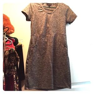 Heather Gray V-Neck T-Shirt Dress