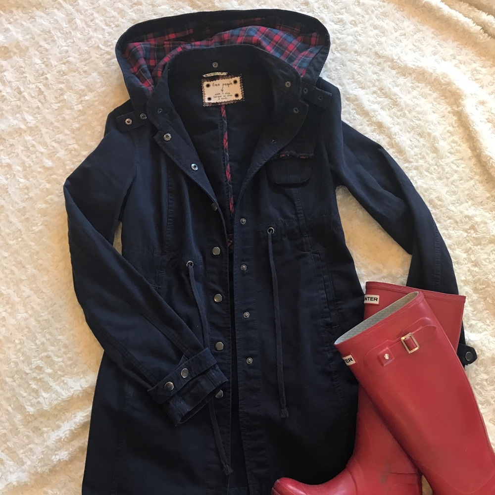 Free People Navy Blue Coat