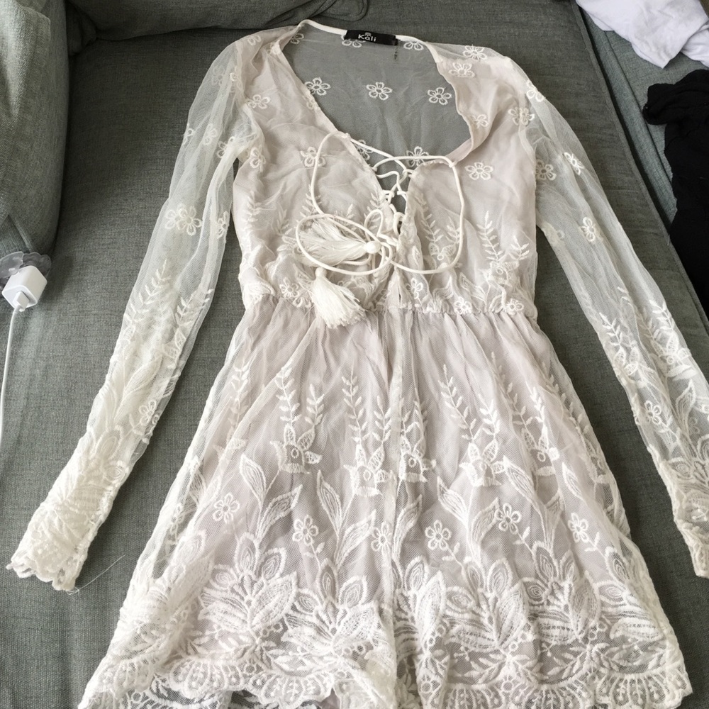 White lace romper