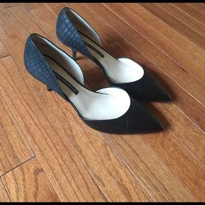 French Connection Black Effie Pumps - Size 10 (41)