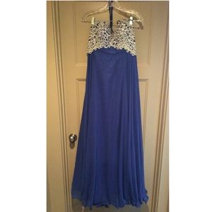 Royal blue prom dress