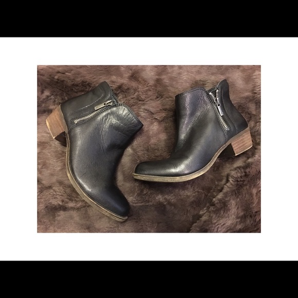 Lucky Brand Shoes - Lucky Brand Black Leather Booties