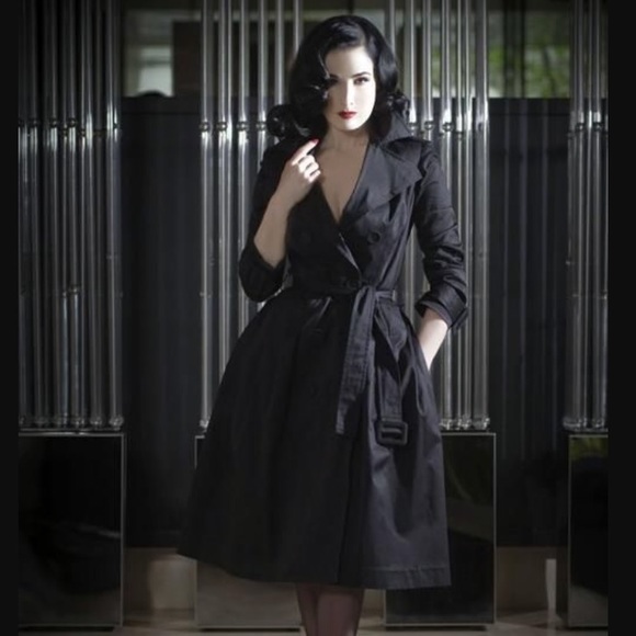 dita von teese trench coat