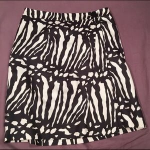 Ann Taylor Petite Sz4 Zebra Print Skirt