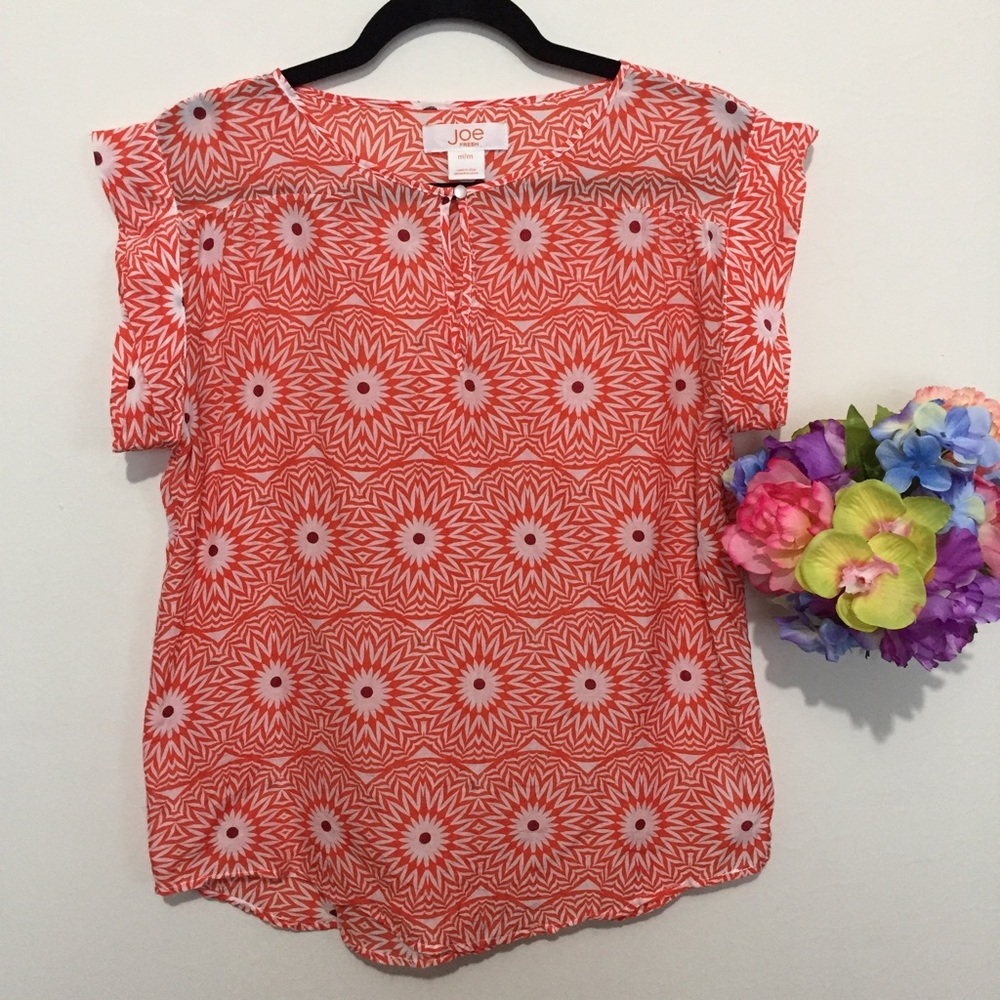 Joe Fresh Patterned Chiffon Blouse