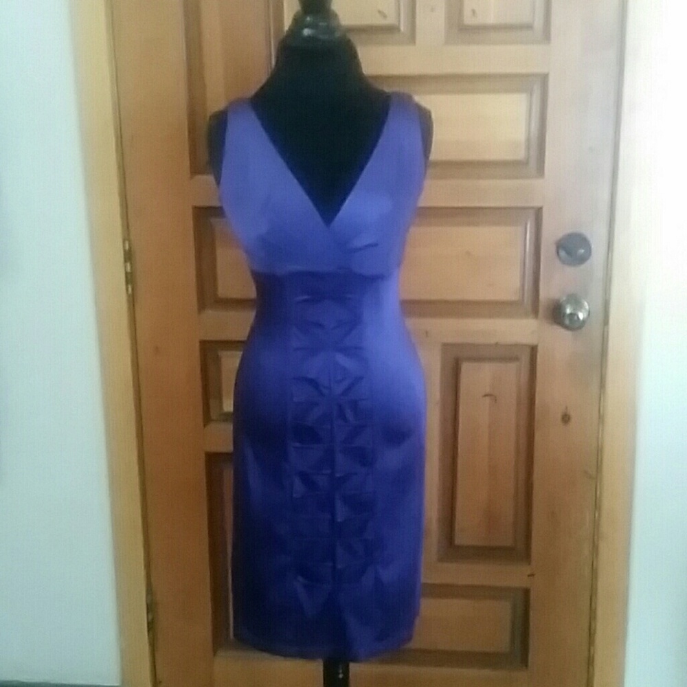 Calvin Klein purple satin dress