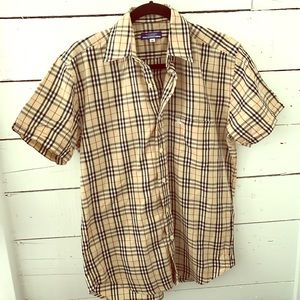 Burberry classic check button up