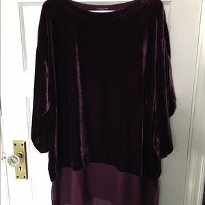 Eileen Fisher Velvet tunic blouse