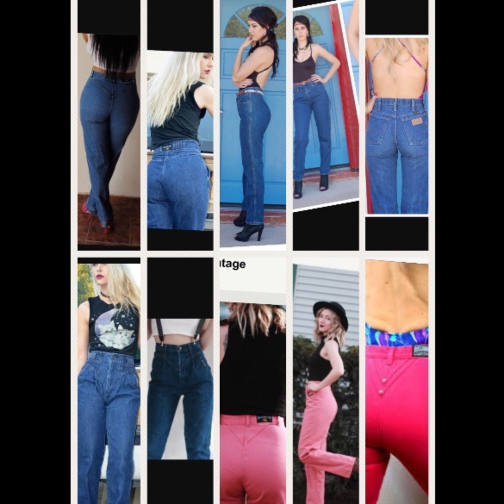 Extreme High Waist 80's Vintage Jeans
