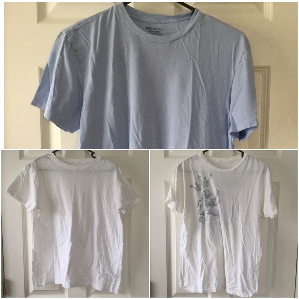 3 men's crew neck t-shirts