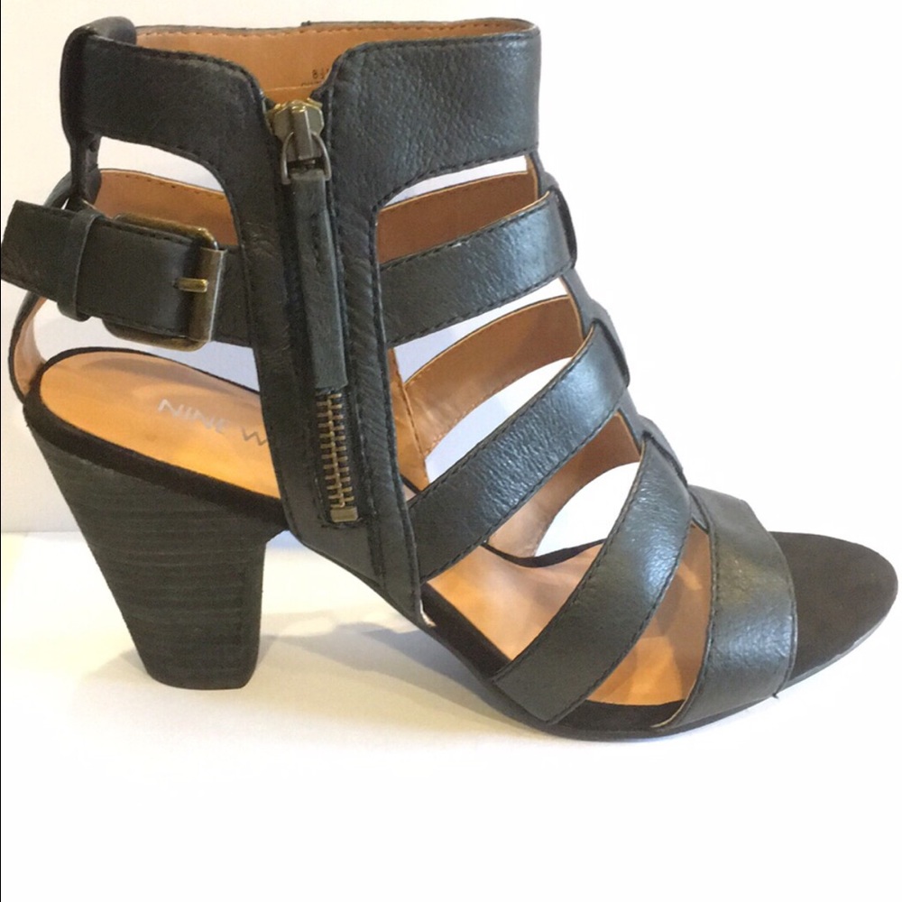 NWT Leather Gladiator Sandal Open Toe Booties
