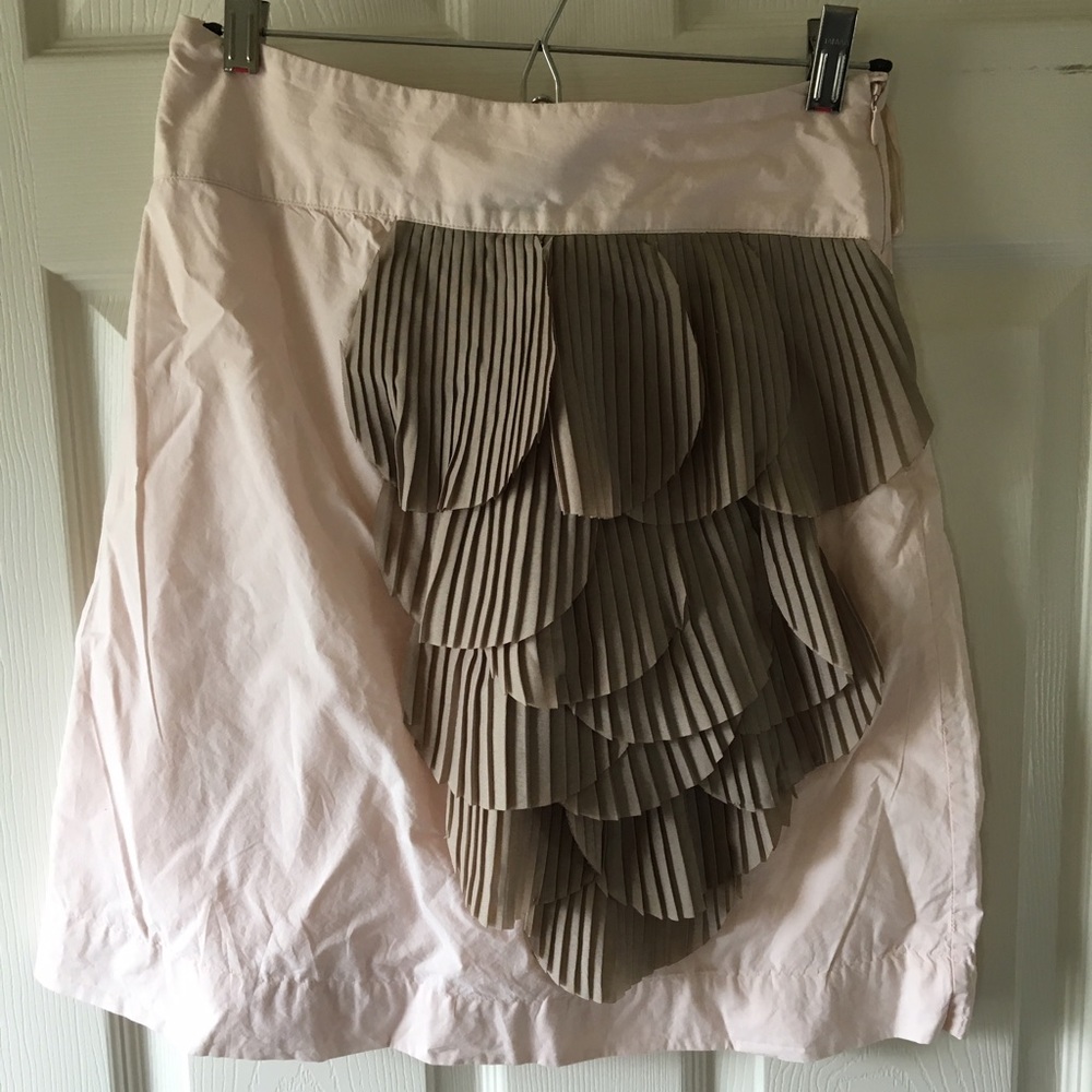 Anthropologie skirt with pleated petal detail