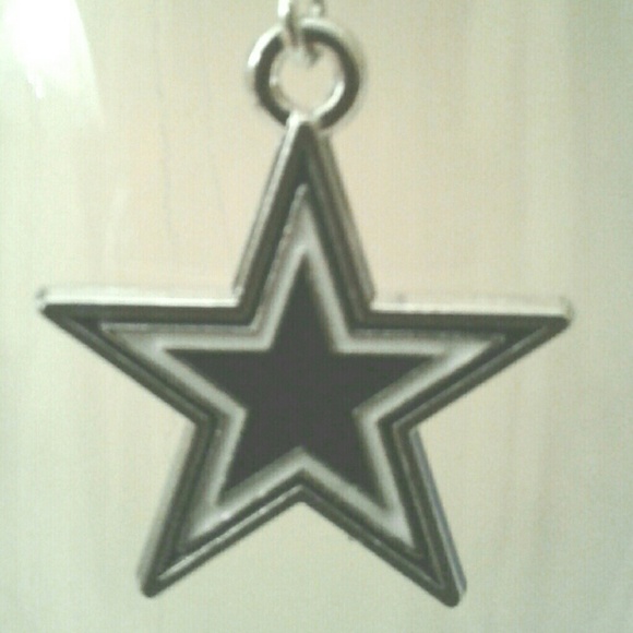 Navy and Silver Dallas Cowboys Earrings - Picture 2 of 3