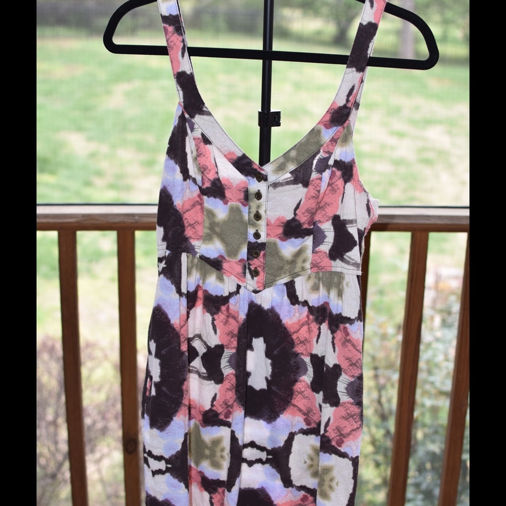 Multi-colored printed dress