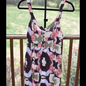 Multi-colored printed dress