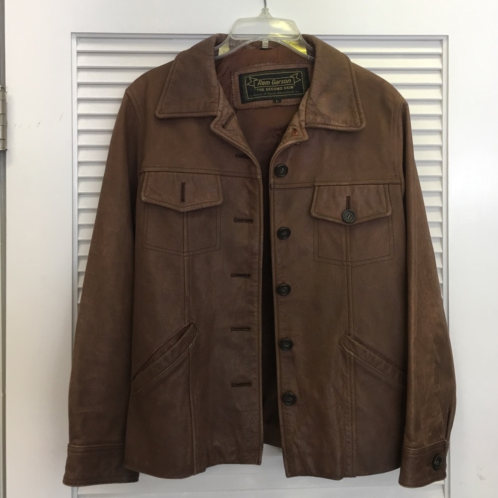Womens Rem Garson Brown Leather Jacket