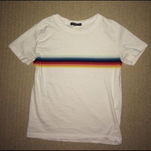 Brandy Melville cute rainbow striped tee