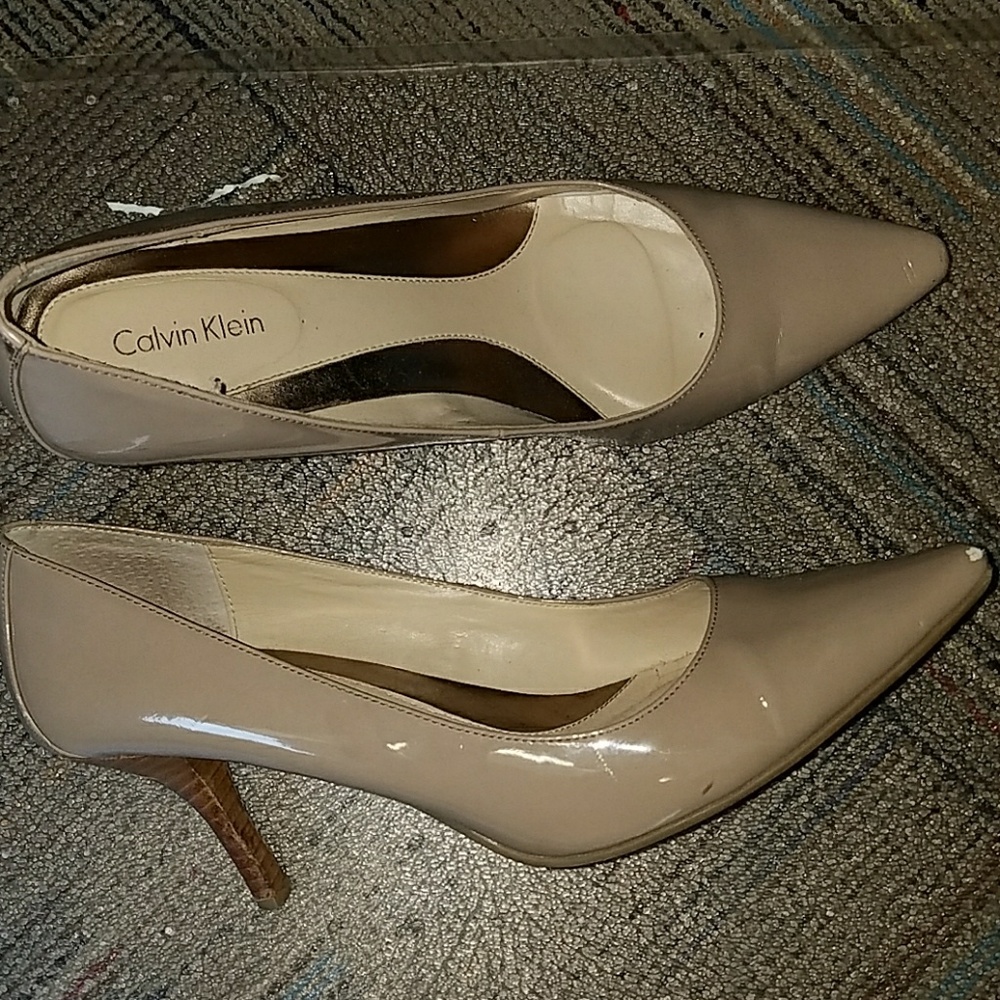 Calvin Klein nude heels