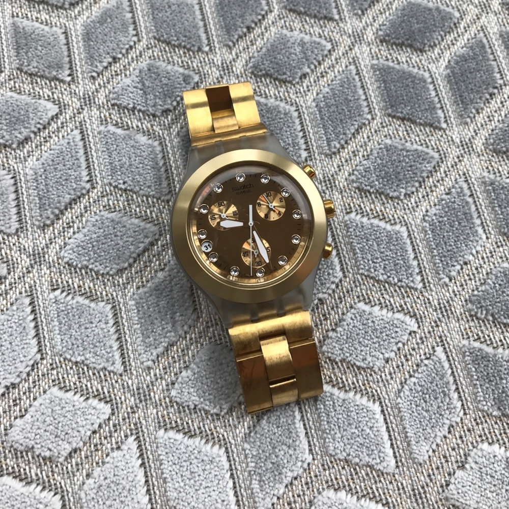 Swatch gold watch!!