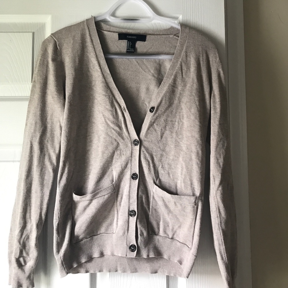 Nude Forever 21 Cardigan