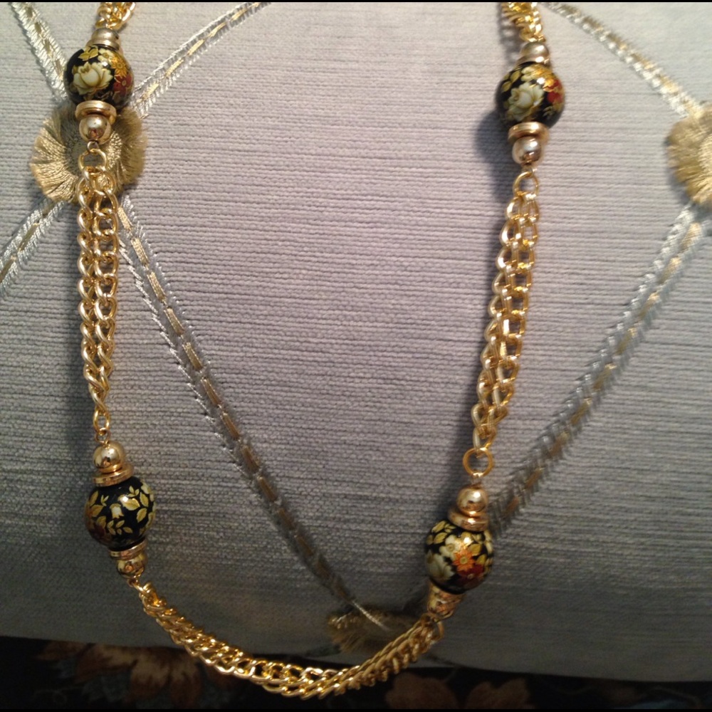 Cloisonné inspired necklace