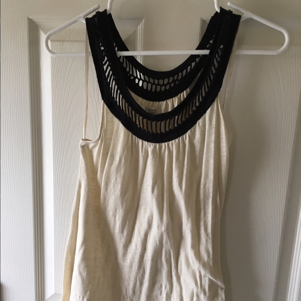 Urban Outfitters black and cream tank